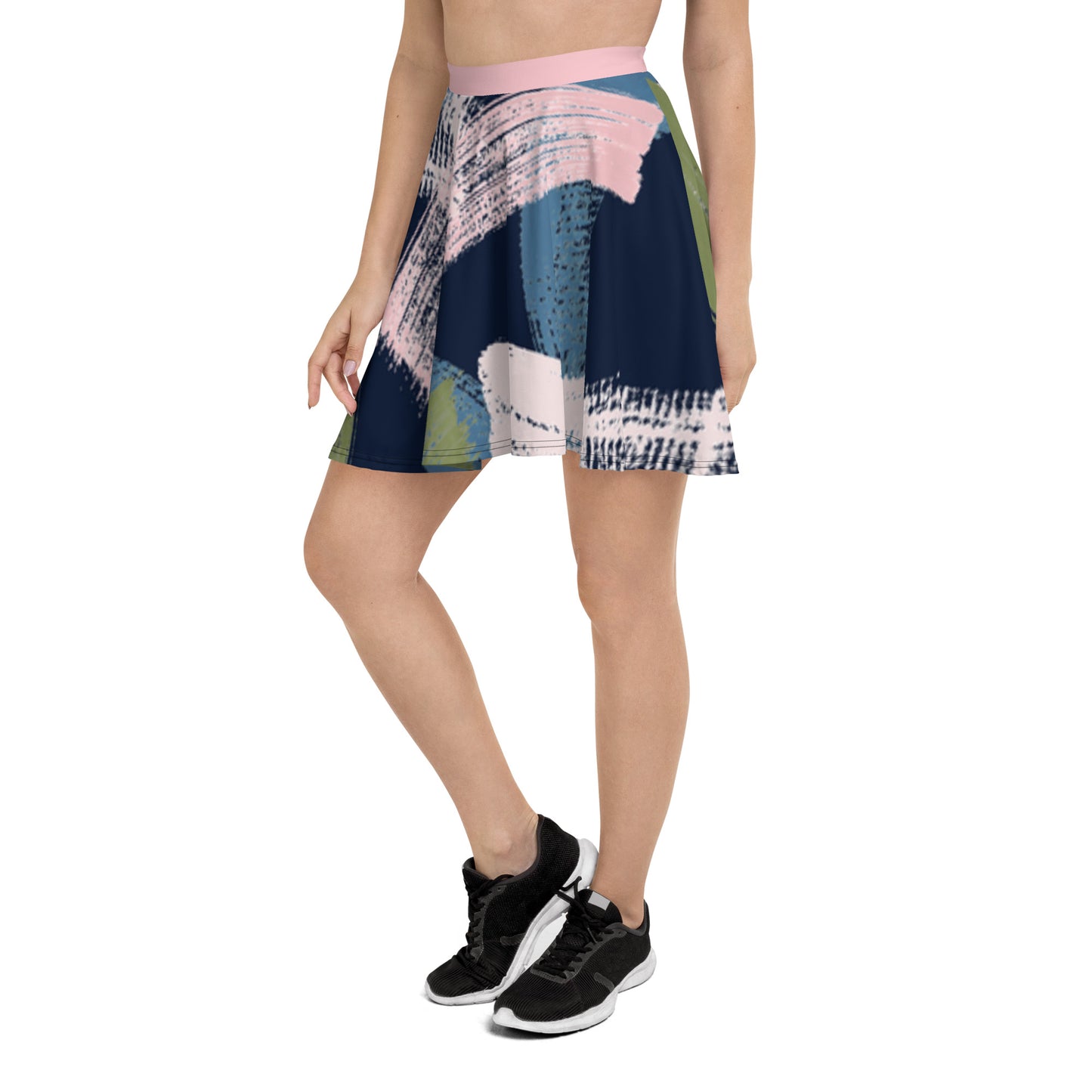 Pink Skater Skirt (side) — activewear for Black women — Pink Butter