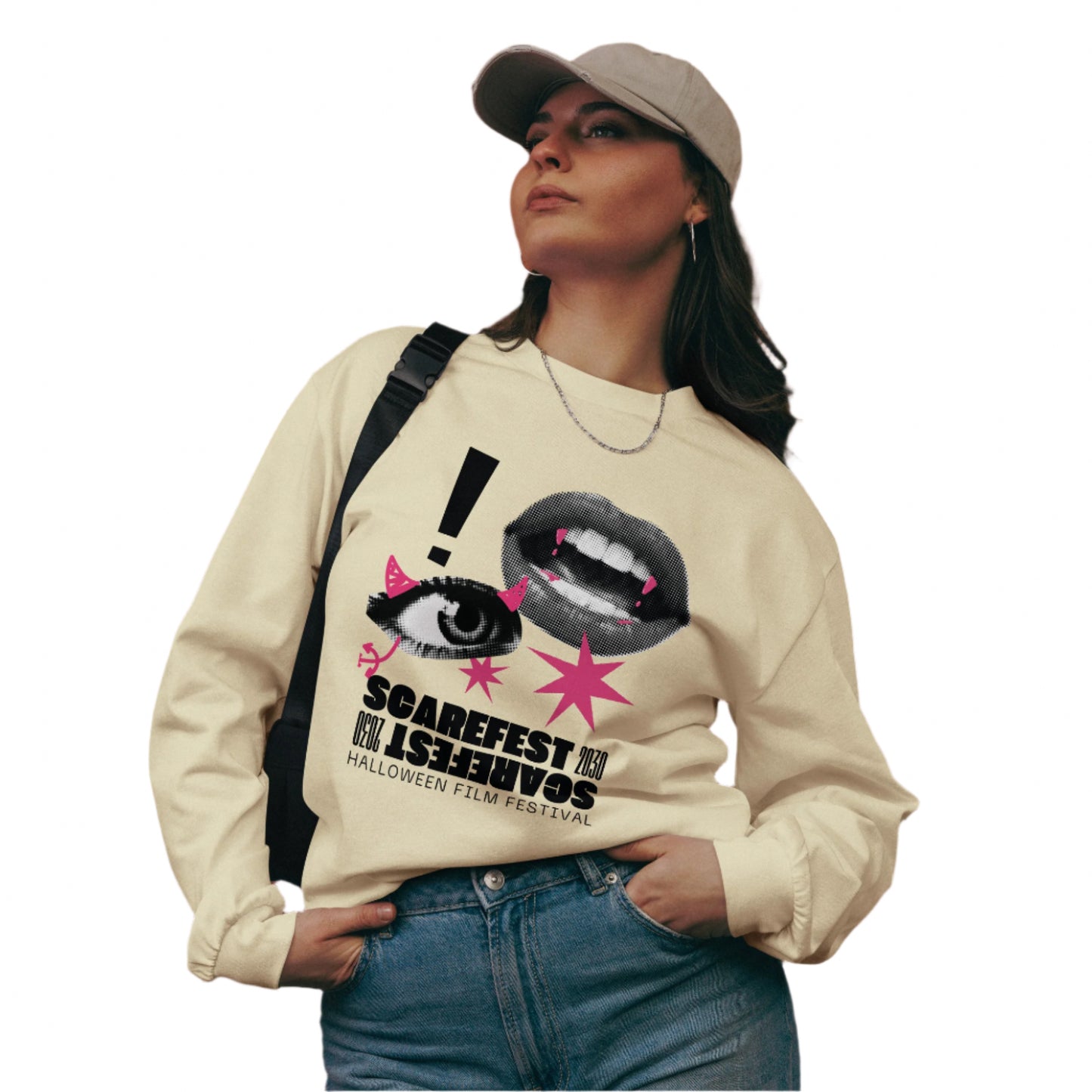 Smooches Premium heavyweight long sleeve shirt (flat) — bodycon dress for Black women — Pink Butter
