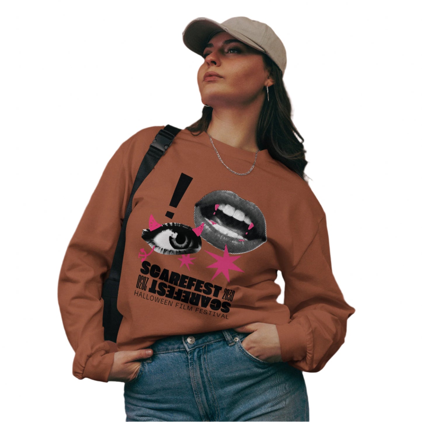 Smooches Premium heavyweight long sleeve shirt (side) — bodycon dress for Black women — Pink Butter