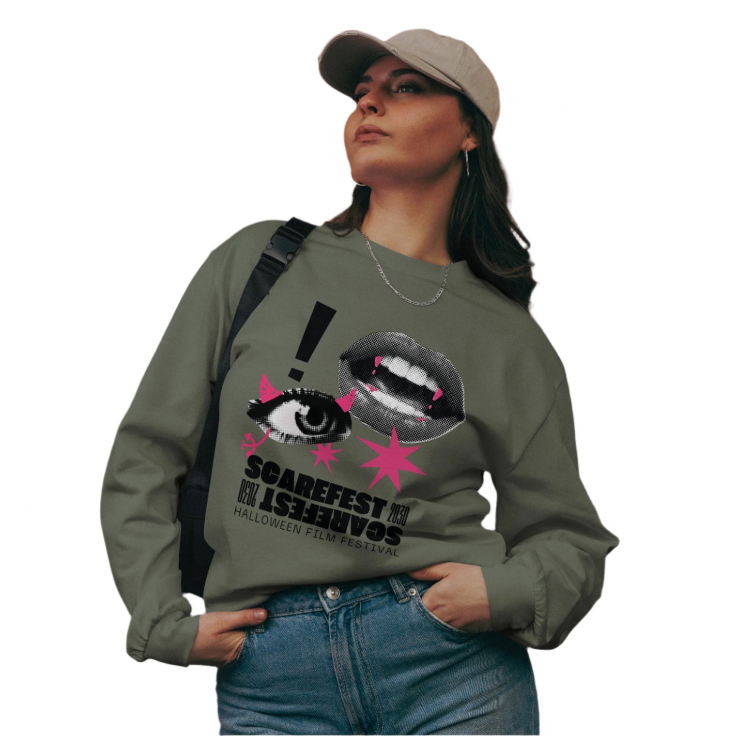 Smooches Premium heavyweight long sleeve shirt (detail) — bodycon dress for Black women — Pink Butter