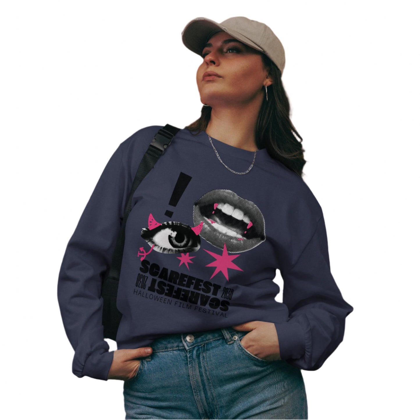 Smooches Premium heavyweight long sleeve shirt (back) — bodycon dress for Black women — Pink Butter