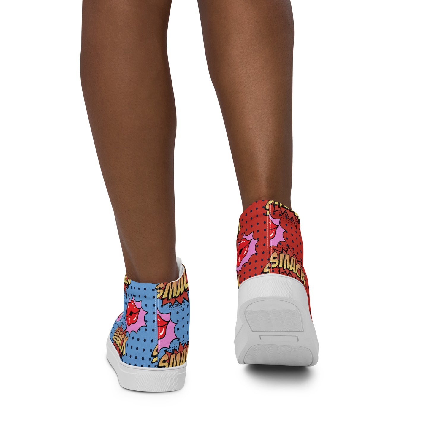 two tone Women’s high top canvas shoes (flat) — accessory — Pink Butter